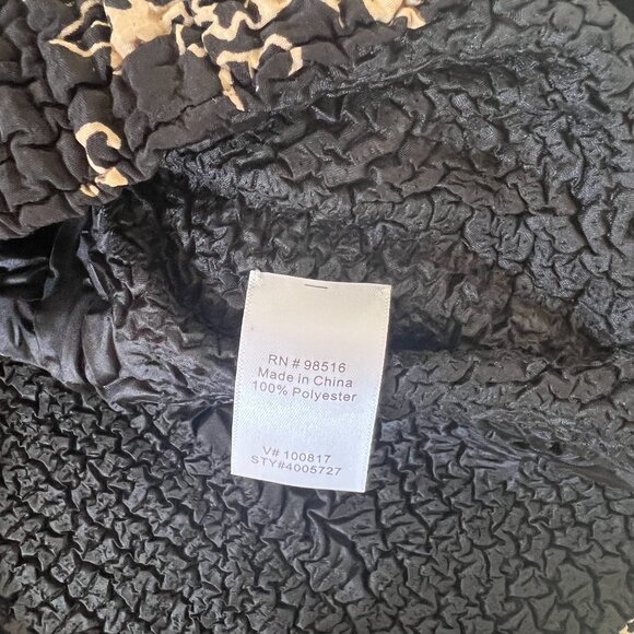 Coldwater Creek Jacket Womens Large Black Floral Reversible Collared Button Up - Picture 10 of 10